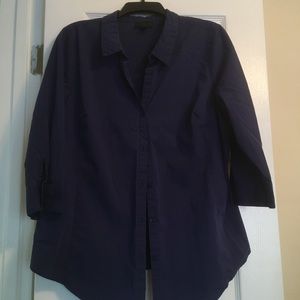 Worthington navy blue button down